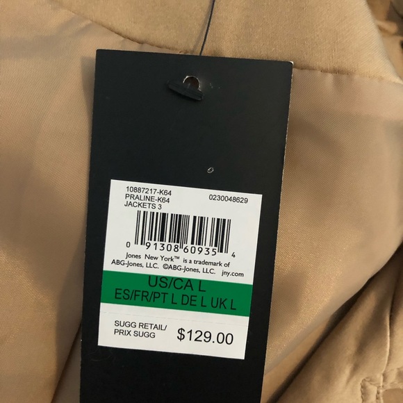 NWT Jones New York Signature Trench Coat (Praline) - Picture 4 of 6